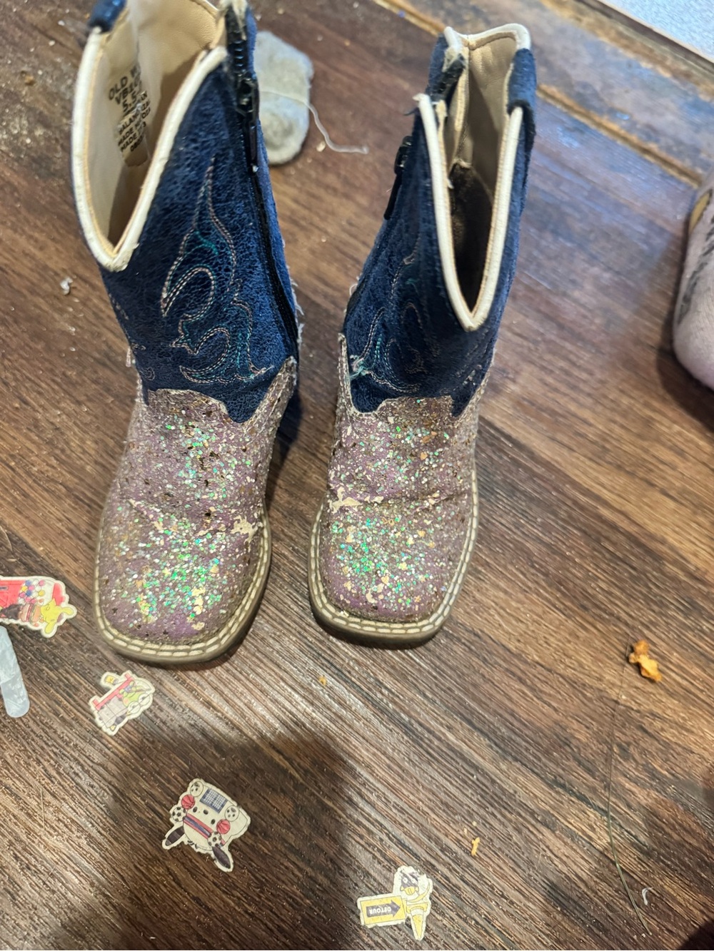 Glittery Purple Toddler Cowboy Boots